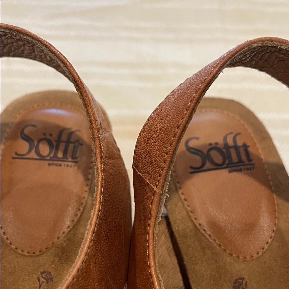 Sofft Verdi II Tan Leather Sandal size 9.5 women’s - Picture 9 of 10